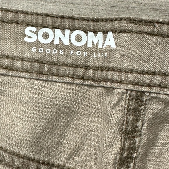Women's Sonoma 8 Medium Capri Pants Cargo Twill Fossil Tan Straight Mid Rise NWT - Picture 10 of 11